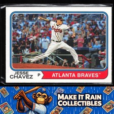 Jesse Chavez 2023 Topps Heritage #120 Atlanta Braves Baseball