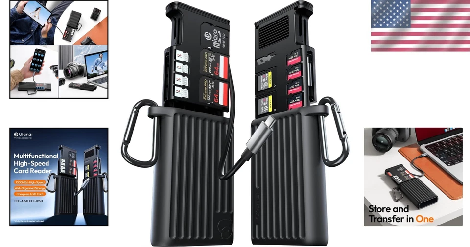 2-in-1 USB 3.2 Card Reader for iPhone/Android - Image 2 of 4