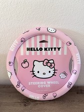 Kawaii Hello Kitty Steering Wheel Cover Apples Pink Universal Fit Car Accessory