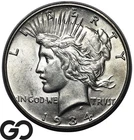 1934-S Peace Dollar, Hard To Find This Nice, RARE In MS, BU++ Key Date!