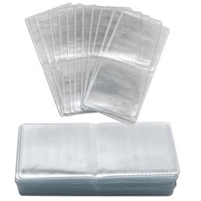  100 2x2 Double Pocket Vinyl Coin Flips Storage  Display -Clear Plastic Holder