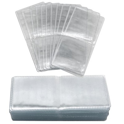 (100) 2x2 Double Pocket Vinyl Coin Flips Storage & Display -Clear Plastic Holder