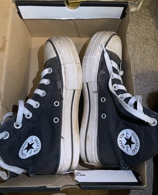 Black Converse All Star Chuck Taylor Sz: 5M  woman Worn In Distressed w Box