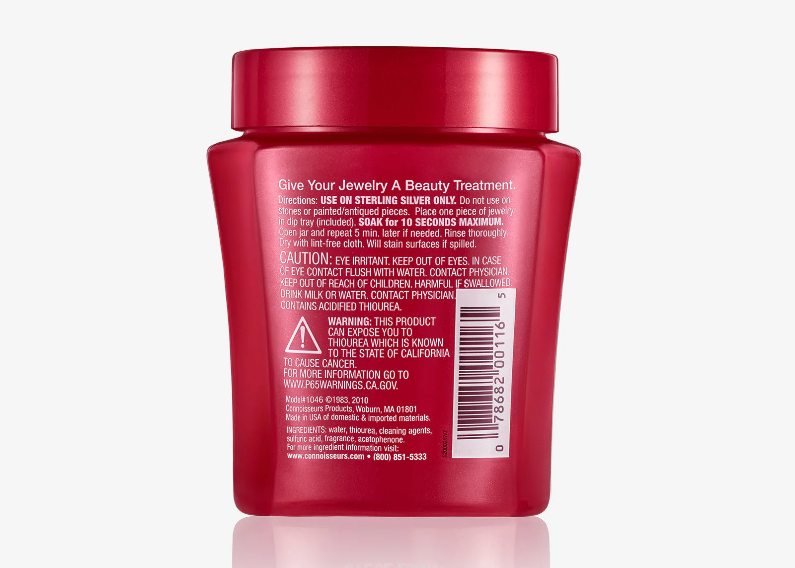 Connoisseurs Silver Jewelry Cleaner Iconic Red Jar 8 fl oz | Tarnish Remover Dip