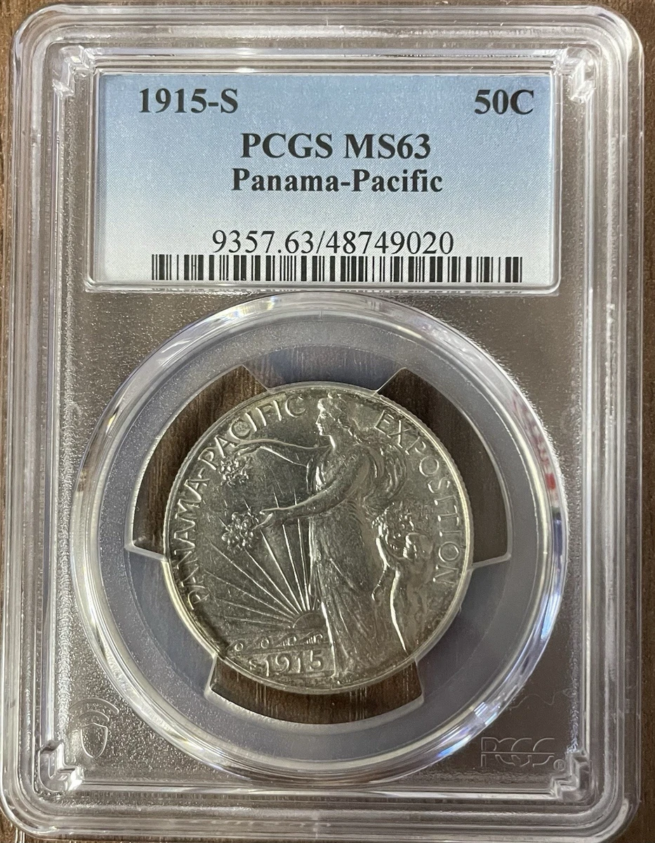 1915S パなまパしふィッく 50C PCGS MS 62 CAC 新規あめりかあンてィーくこいン50ドる パなまパしふィッく金貨