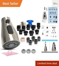 EcoKitchen5Stars Pull-Down Kitchen Faucet Head Replacement, 3-Function Spraye...