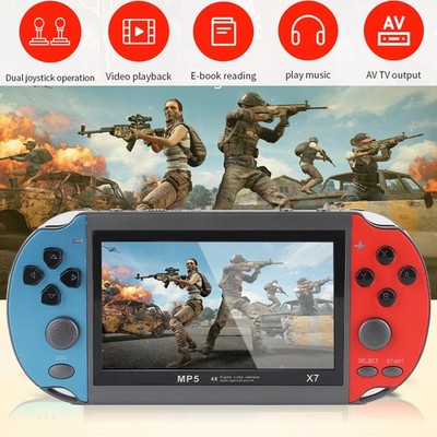 X7 8GB Retro Handheld Spielkonsole Doppel-Joystick MP5 4.3'' Video Game Consoles