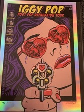 Iggy Pop Emek FOIL VARIANT Original 2016 edition Print Poster Signed # LA