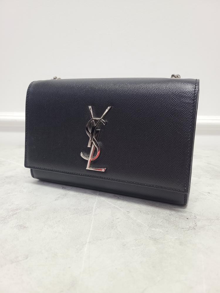 Borsa Saint Laurent Kate in pelle di agnello nera piccola 76260889
