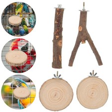 Parrot Claw Grinding Stick Wood Birds Stand Branch Natural Perch Branches