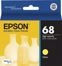 New Genuine Epson 68 Yellow Ink Cartridge Stylus CX5000, CX6000