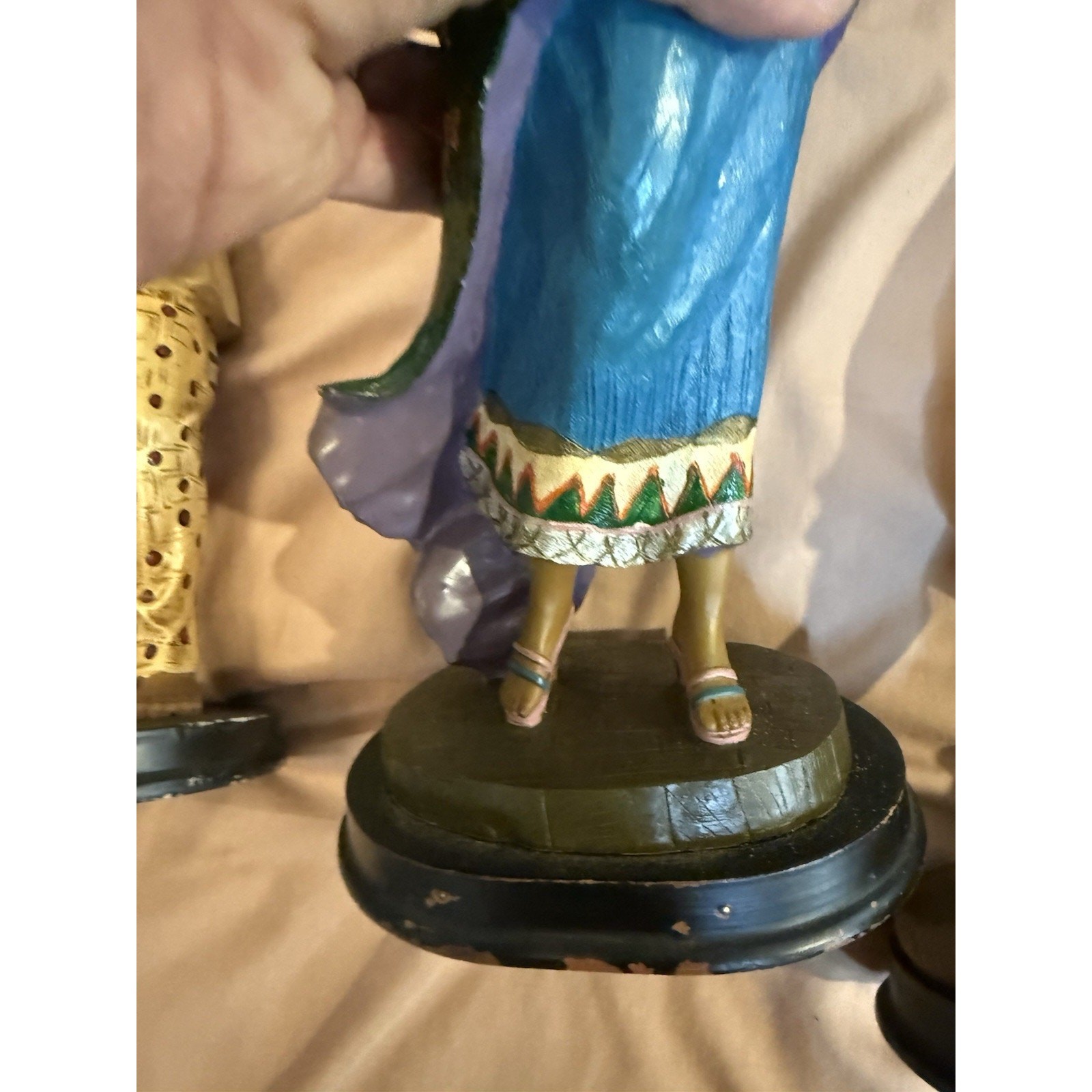 6 VTG Ebony Treasures AfroCentric Figurative Statues 9”-14” Woman/Men Sculptures