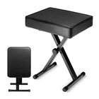 5 Core Keyboard Bench 3" Padded Piano Stool Adjustable 20.5" Heavy Duty Portable
