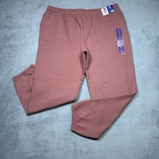 Champion Sweatpants Womens XXL Fleece Jogger Sandlewood Red Tapered Stretch NEW