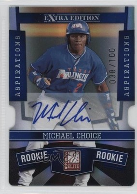 2010 Donruss Elite Extra Edition Rookie 38/100 Michael Choice #101 Auto 0b2