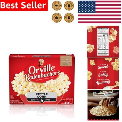 Delicious Kettle Corn Microwave Popcorn by Orville Redenbacher - 6 Count Pack