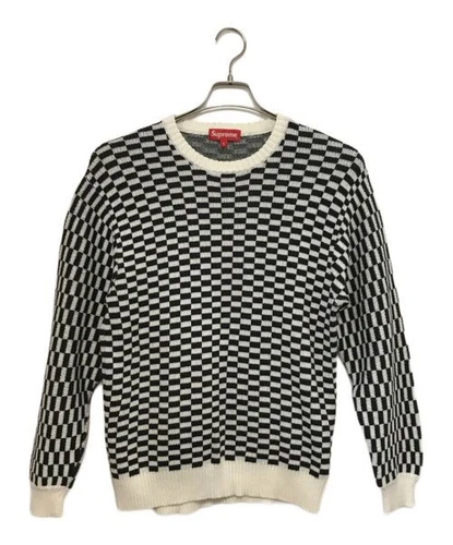 Pull à damier logo dos S Supreme 20Ss
