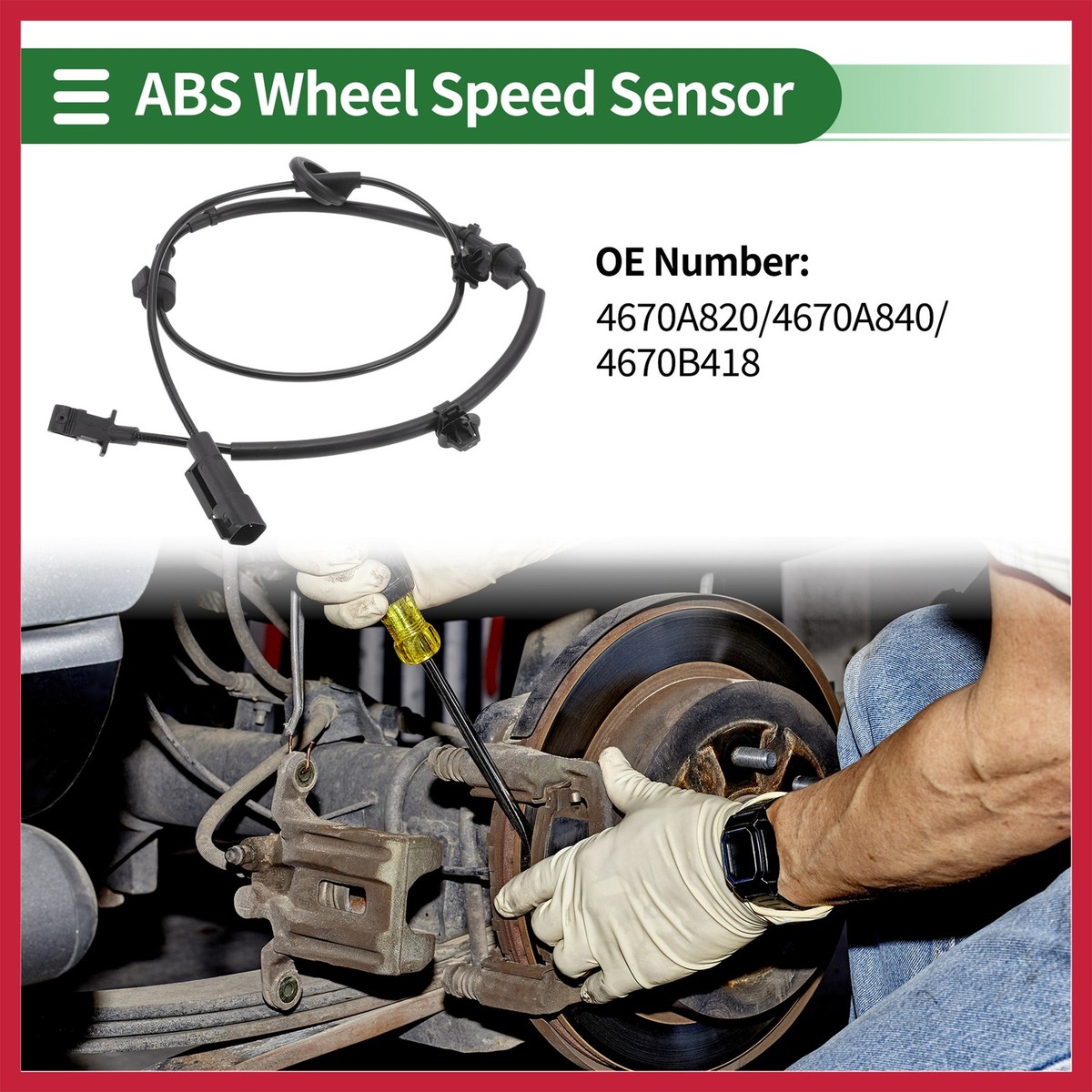 ABS Wheel Speed Sensor ABS Sensor No.4670A820 for Mitsubishi ASX