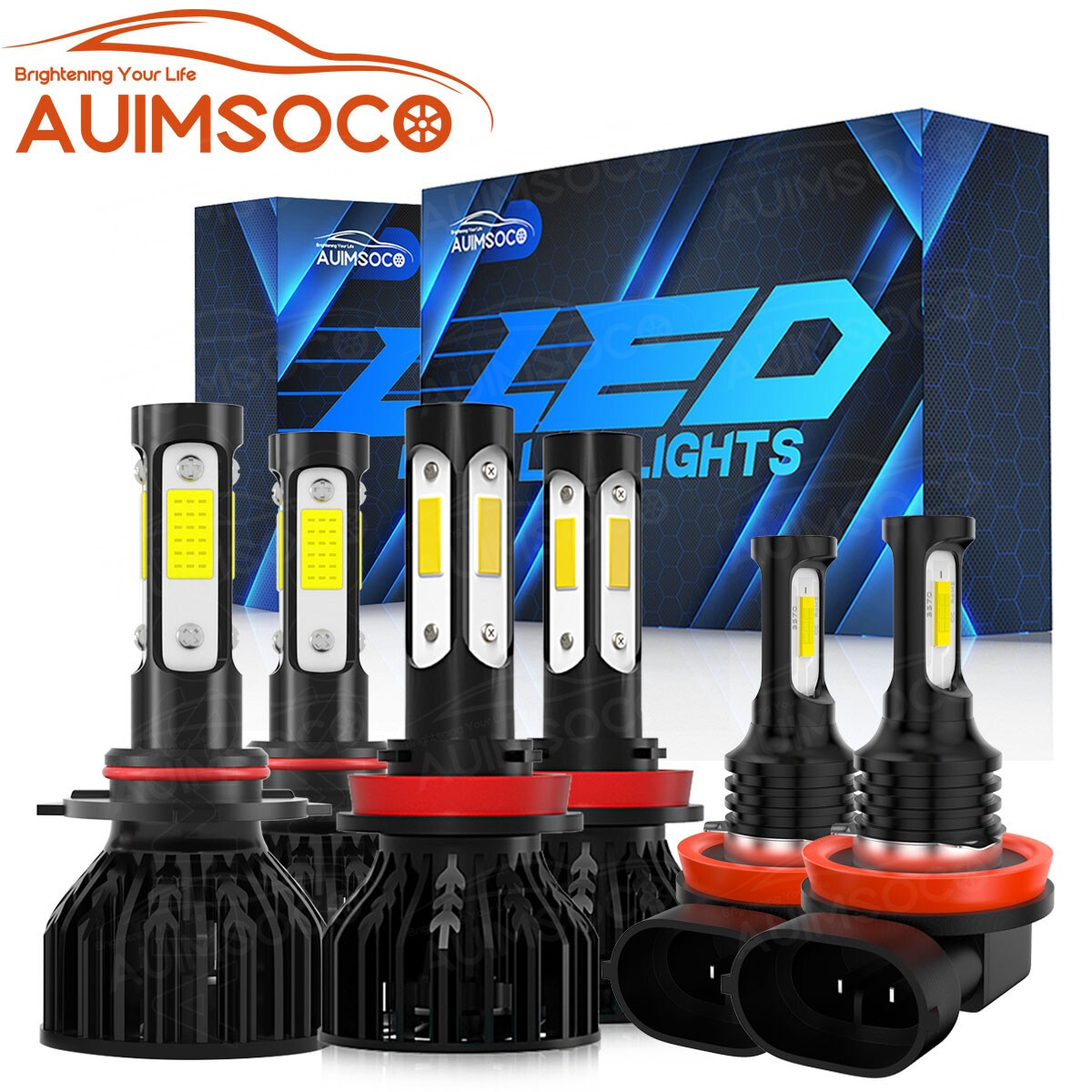 For Nissan Murano 2009-2014 Combo LED Headlight High Low Beam + Fog Lights Bulbs