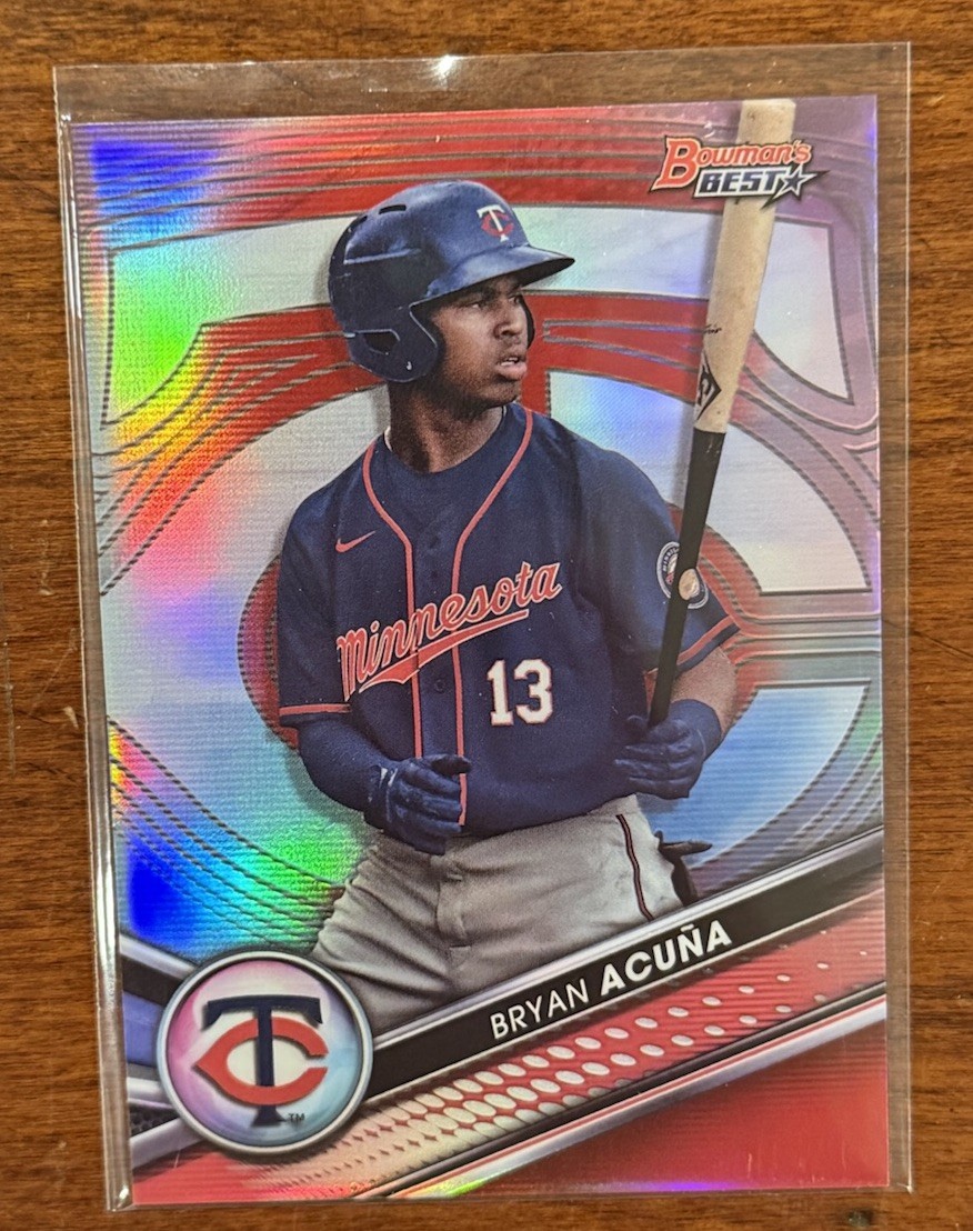 2022 Bowman's Best Bryan Acuna Top Prospects Red Refractor /10 Minnesota Twins