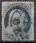 USA 1857 1c Franklin perf 15½ type V Scott #24 nice used stamp see scans
