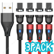 3 Pack Magnetic Phone Charger Charging Cord Cable For iPhone 14 13 12 11 Pro Max