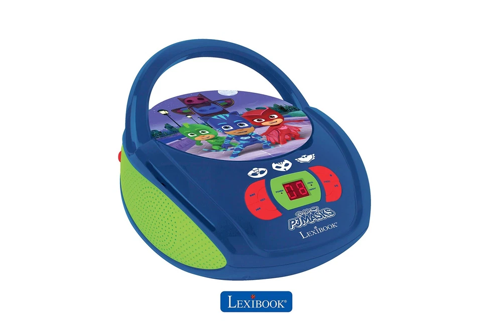 Lexibook, PJMasks, CD-Spieler, Aux-in-Buchse, AC- oder batteriebetrieben, Blau/G - Bild 3 von 4