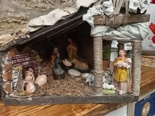 Capanna presepe artigianale in legno