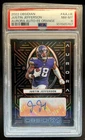 2022 Obsidian Justin Jefferson Aurora Autos Electric Etch Orange #/25 PSA 8