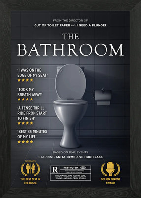 The Bathroom Movie Parody Framed Wall Art Poster Canvas Print Picture