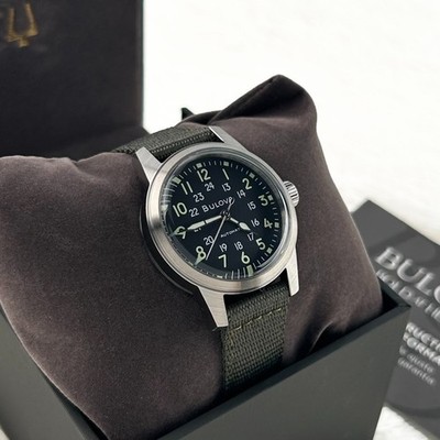 Bulova 96A259 Hack VWI Special Edition Automatic  Black Dial Men's Watch 38mm