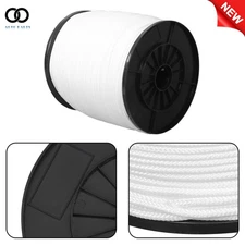 3/16" x 1000' Nylon Rope Solid Braided White Utility Strong Durable Weatherproof
