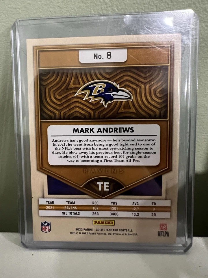2022 Panini Gold Standard - Mark Andrews #8 Platinum /75 - Image 2 of 3