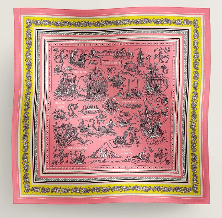 70% Cashmere 30% Silk Wrap Scarf totem Print Double Face Print Shawl 140X140cm