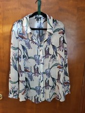 PrettyLittleThing Plus Dusty Pink Floral Oversized Shirt Size 14 NWT