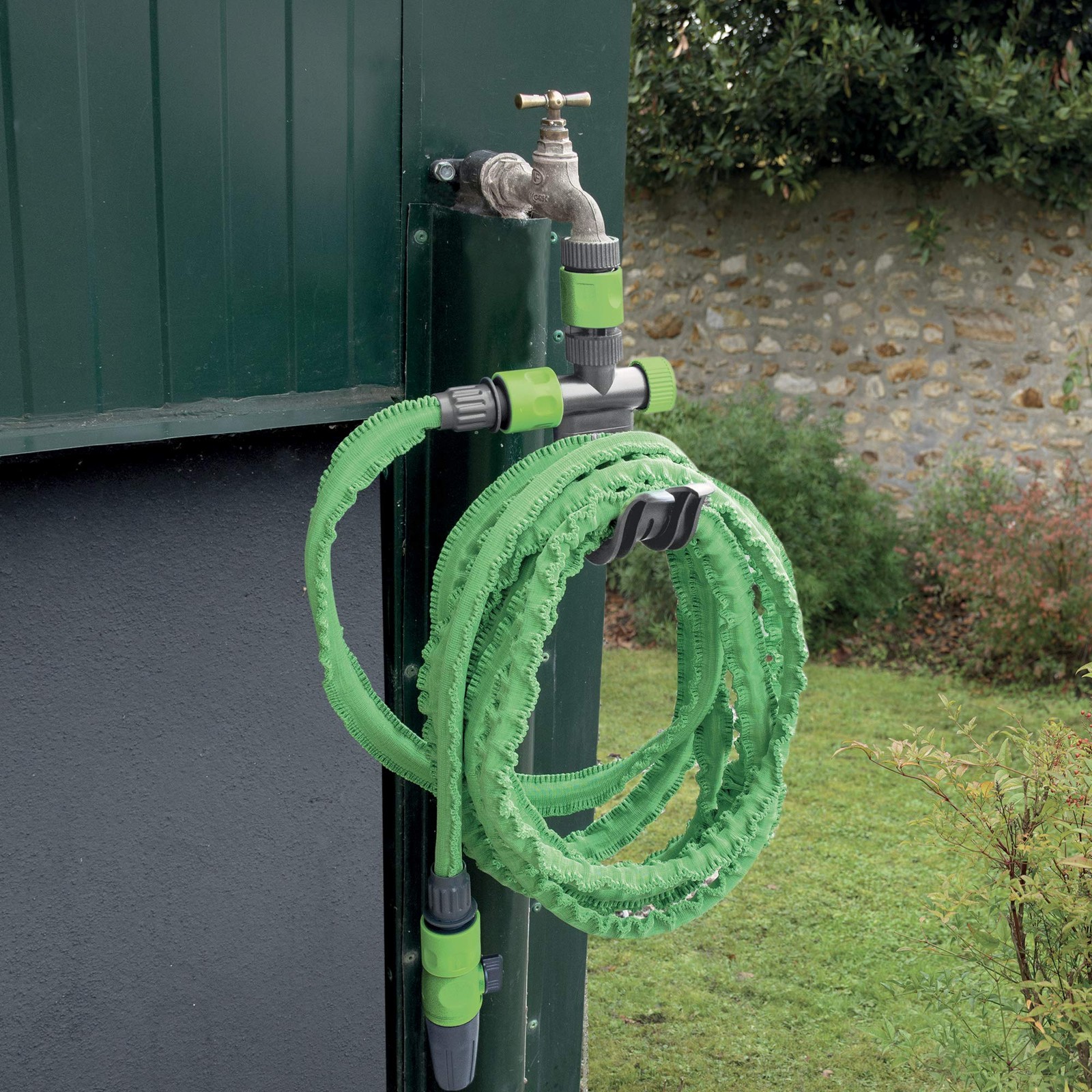 Support de tatouage pour robinet avec fixation stable et structure gris vert - 3