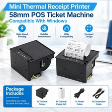 Portable Thermal Receipt Printer 58mm POS Machine Compatible With Retail Shop