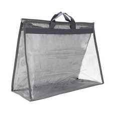 Handbag Dust Bag Clear Purse Storage Organizer L Size PVC Cover Transparent Gray