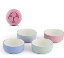 Elk and Friends Kids Porcelain Bowls with Silicone Suction Sleeves