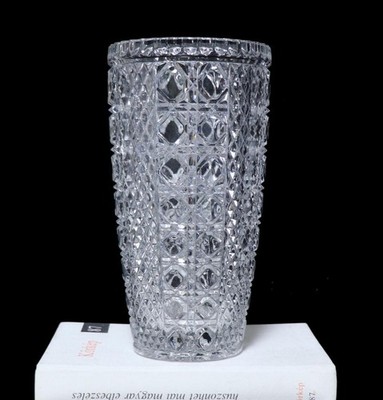 Baccarat Vintage Large Faceted Vase Diamant 2-Cut Biseau 20cm Used