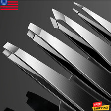 4pcs Professional Tweezers Set for Eyebrows, Splinters  Ingrown Hair Removal 