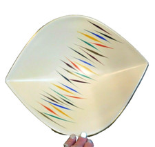 MCM~DUMLER & BREIDEN ~GERMANY UNIQUE OVOID SHAPED BOWL & COLORED LINES GOLD TRIM