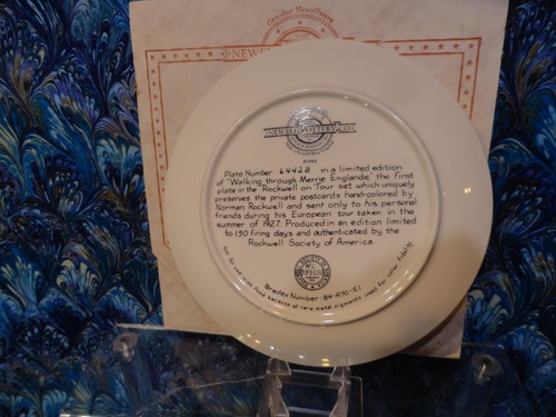 Vintage Norman Rockwell "Walking Through Merrie Englande" Collector Plate COA - Picture 2 of 6