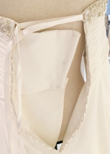 Alfred Angelo NWOT White Strapless Beaded Bridal Wedding Gown Dress, 20W - Picture 12 of 17