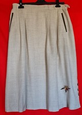 SKIRT VINTAGE TRACHTEN OKTOBERFEST DIRNDL TYROL LINEN BLEND WOMENS US 18 EU 46