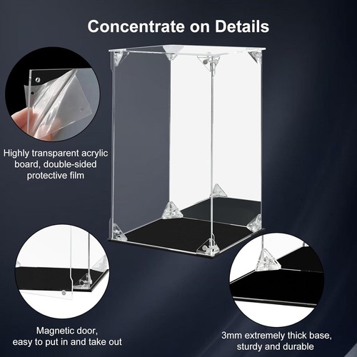 Acrylic Display Case Assemble Opening Door Display Box Dustproof Showcase Model - Picture 5 of 12