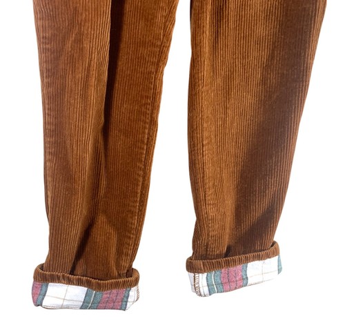 Gymboree Boys Corduroy Brown Rolled Plaid Hem Pants size 7 - Picture 4 of 12