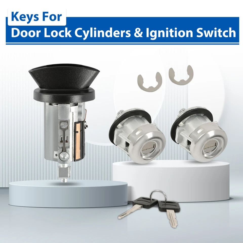 Kit de cilindro de encendido y bloqueo de puerta con llaves para Ford F150 F250 F350 F450 1997-2007 Foto 2 de 4