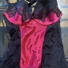 Brand New CACIQUE Black Hot Pink Bustiers - Size 14/16
