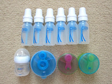Baby Milk Bottle Dr. Browns Philips Avent Munchkin Feeding Snack Container Used
